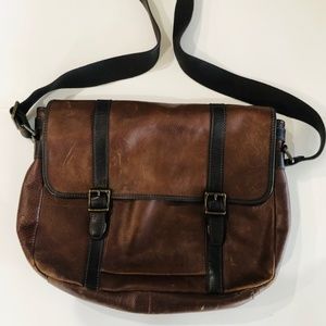 Fossil Leather Briefcase / Satchel (Vintage)